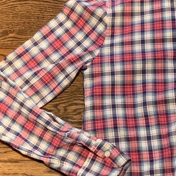 American Eagle Womens Pink Plaid Button Up, Classic Prep Fit, Size Small Petite - Picture 3 of 10